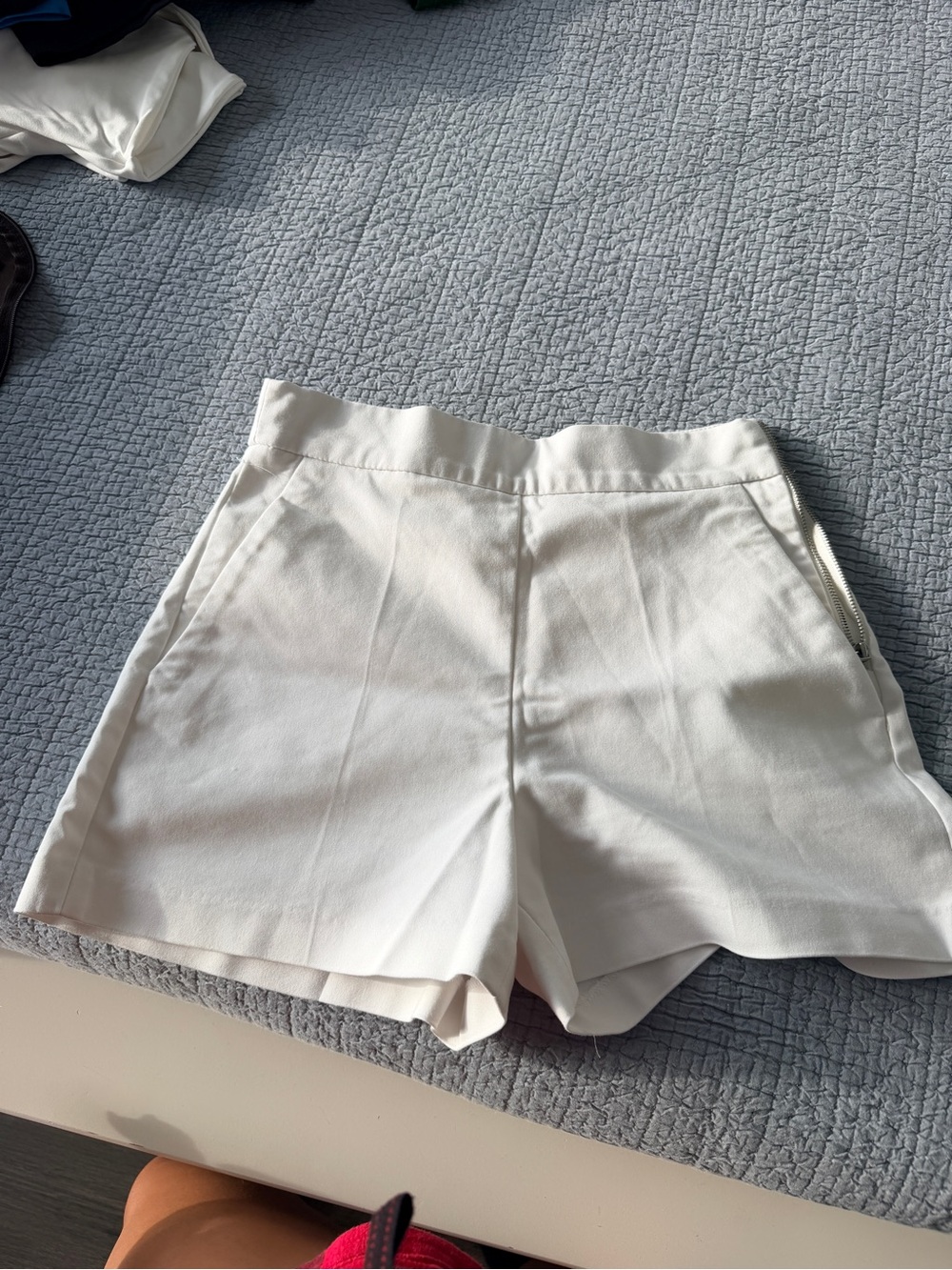 Zara White High Waist Women’s Shorts